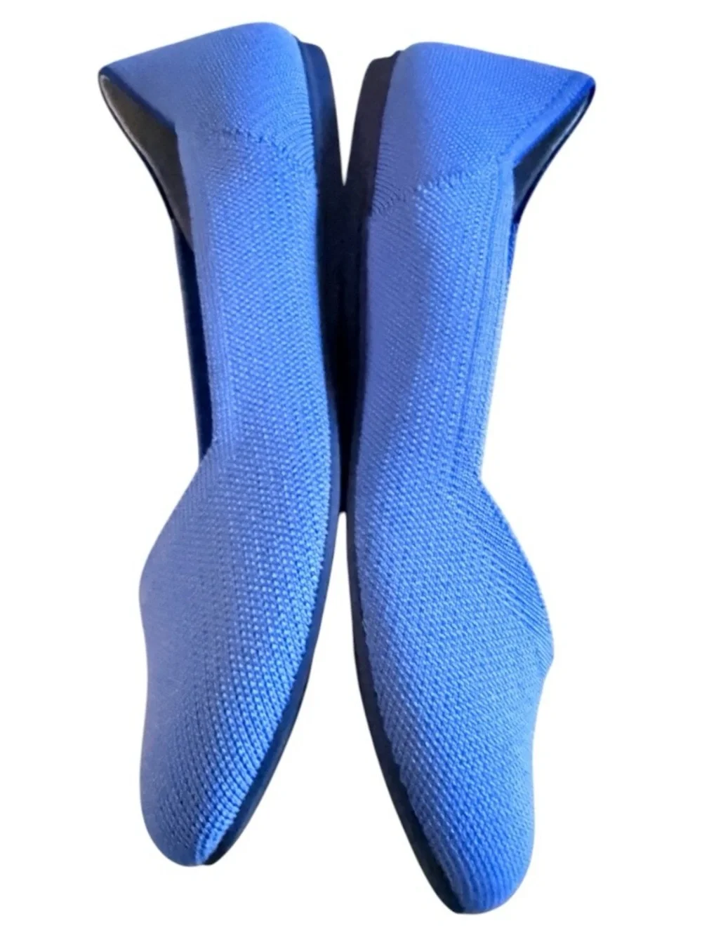 NWOT Rothy's The Flat women’s 9 slip on knit upper cornflower blue flats